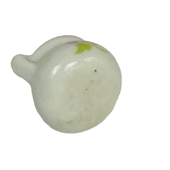 Strombecker Dollhouse Miniature Porcelain Vase With Pink Floral Design Vintage - Picture 6 of 8